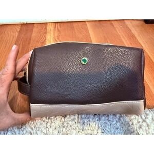 Bvlgari x Emirates First Class Amenity Bag Bundle Set of 2 Brown Faux Leather